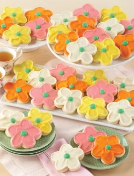 Buttercream Frosted Flower Cut-Out Cookies Cut Out -72