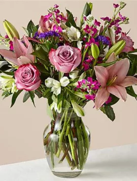 Deluxe Flower Power Bouquet With Vase