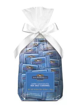 Ghirardelli Dark Chocolate Sea Salt Caramel SQUARES Gift Bag