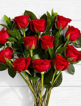 One Dozen Red Roses Bouquet
