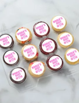 Spots NYC World’S Best Mom Mini Cupcakes Non Personalized Cupcakes-12Ct
