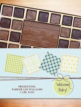 Welcome Baby Personalized Chocolate Box Chocolates -It's A Boy 45 Ct L Lb